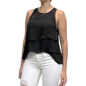 Parker 100% silk ruffle top.